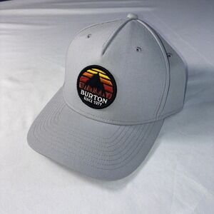 Burton Mountain Patch SnapBack Hat Snowboard And Skate Gray